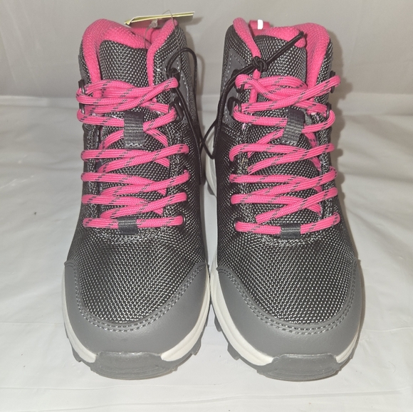 All In Motion Girl's Gray and Pink Lace-Up Boots, Size 13Y, NWT - Picture 6 of 10